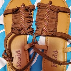 Mudd fringe sandals